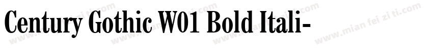 Century Gothic W01 Bold Itali字体转换